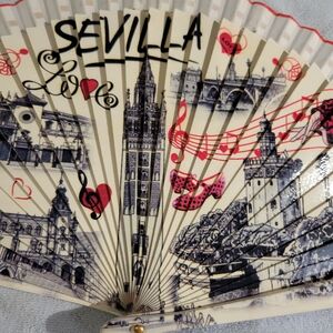 Sevilla Themed Decorative Hand Fan